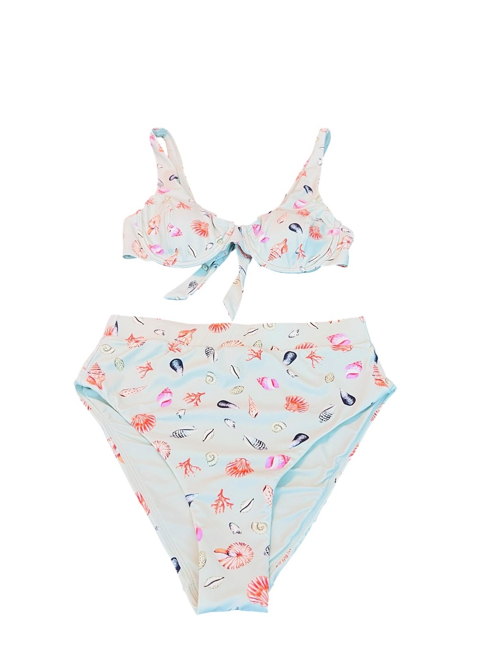 Maeve by Anthropologie Mint Green Seashell Print Bikini Set Size Medium